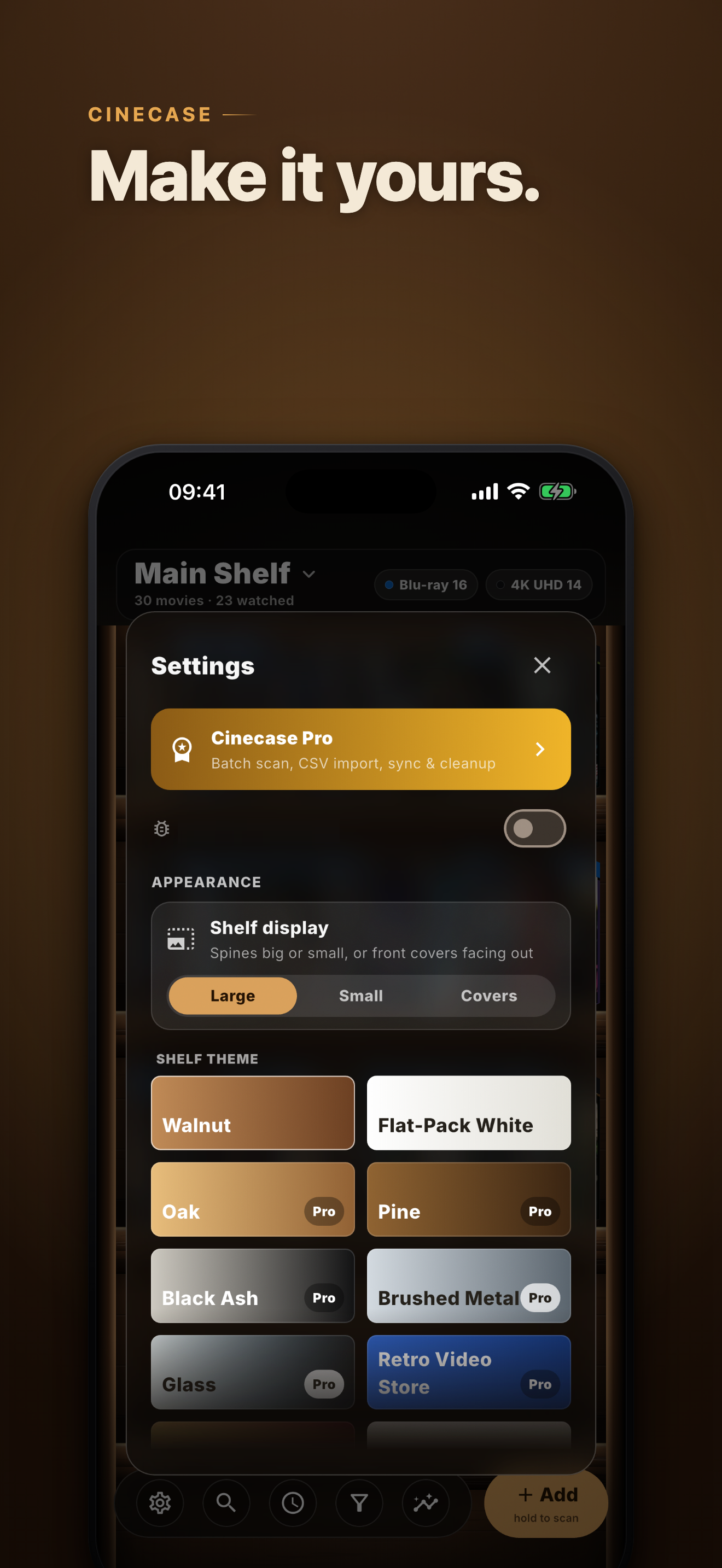 Backup and export controls in Cinecase